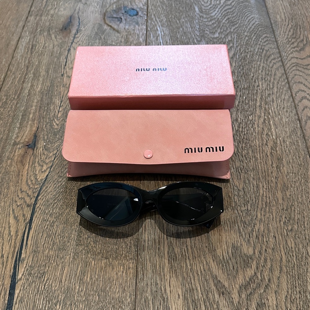 Miu Miu Gold Black Sunglasses